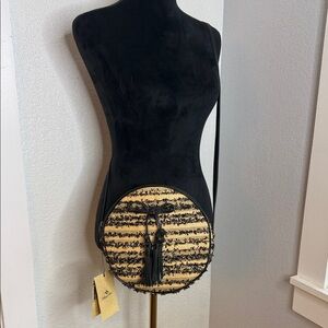 Patricia Nash Ebbe Woven Straw Sibari Canteen Crossbody boho luxe coastal resort